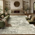 thumbnail image 1 of BERTHMEER 5'x7' Area Rugs Modern Abstract Rugs for Living Room Bedroom Dining Room Office Farmhouse Contemporary Distressed Machine Washable Non-slip, Green, 1 of 7