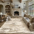 thumbnail image 1 of BERTHMEER 5'x7' Area Rugs for Living Room Bedroom Dining Room Abstract Contemporary Rugs Machine Washable Non-slip Rugs,Brown&Yellow, 1 of 11