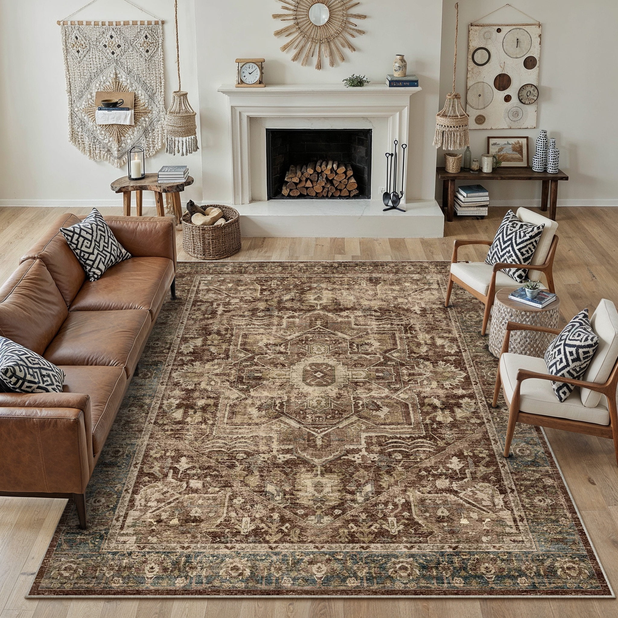 BERTHMEER 5'x7' Area Rugs for Living Room Bedroom Dining Room Office ...