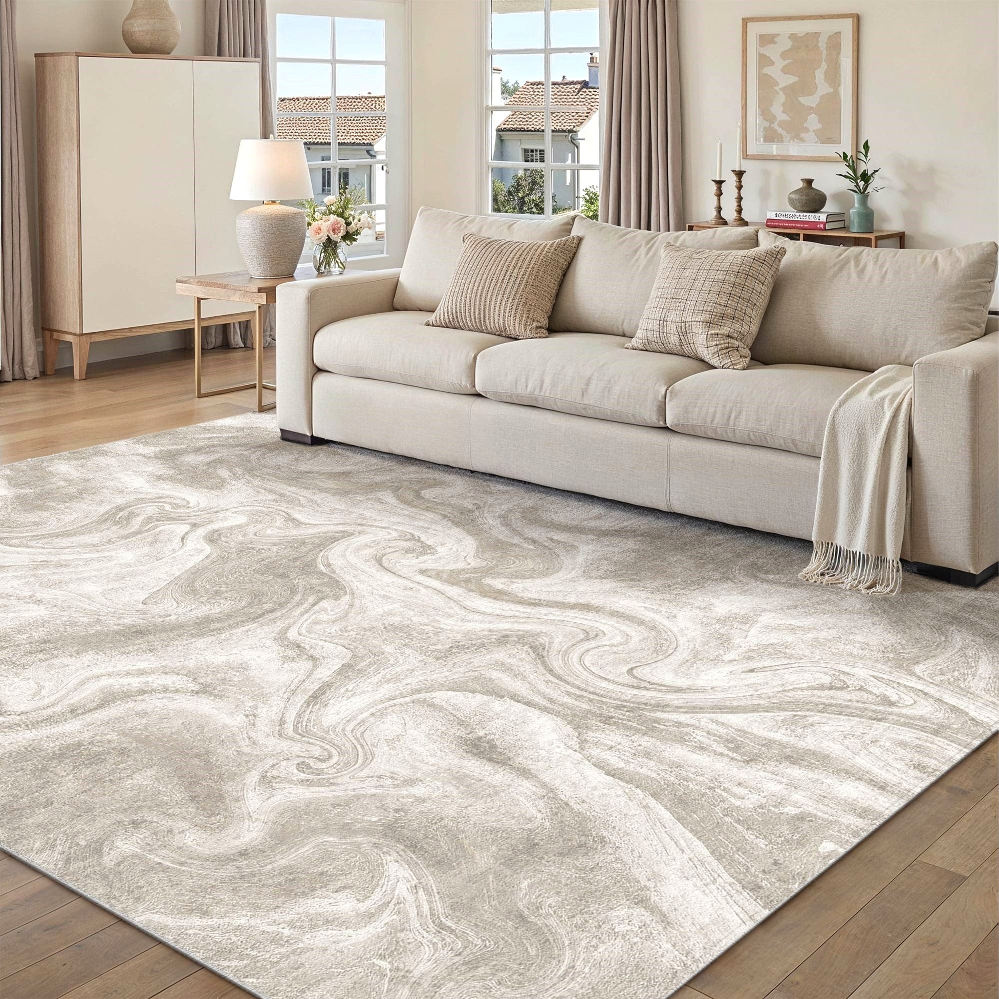 Gertmenian Alor Zia Transitional Oriental Light Gray/Ivory