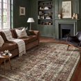 thumbnail image 1 of BERTHMEER 5'x7' Area Rugs for Living Room Dining Room Traditional Oriental Washable Rugs Non-slip, Rust, 1 of 9