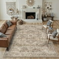 thumbnail image 1 of BERTHMEER 5'x7' Gold Brown Area Rugs for Living Room Dining Room Traditional Oriental Washable Rugs Non-slip, 1 of 4