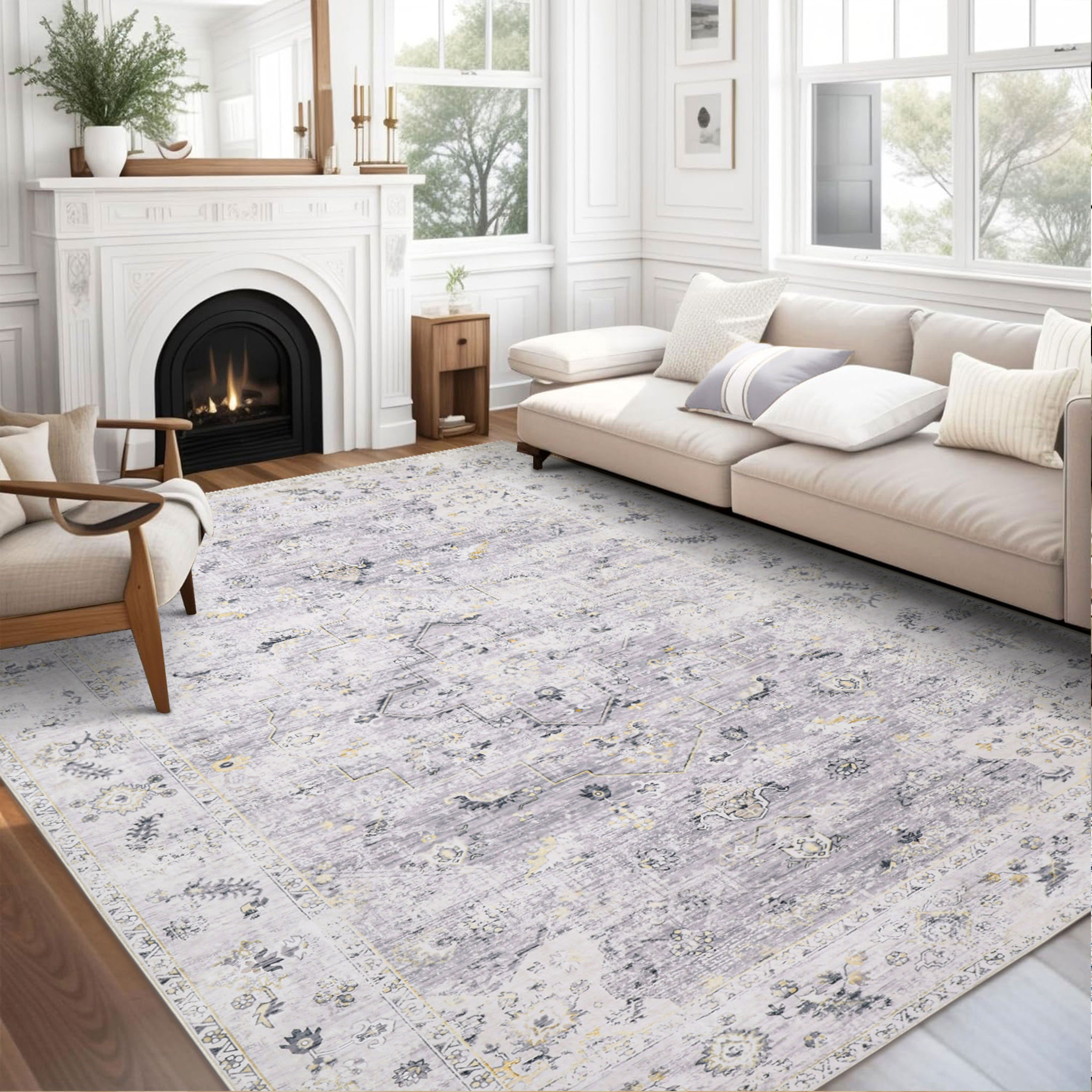 Unique Loom Providence Autumn Rug Multi 5' 3" x 8' 0" Rectangle ...