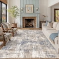 thumbnail image 1 of BERTHMEER 5'x7' Modern Abstract Blue Area Rugs for Living Room Bedroom Dining Room Office Farmhouse Machine Washable Non-slip Throw Rugs Carpets, 1 of 7