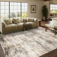 thumbnail image 1 of BERTHMEER 5'x7' Modern Abstract Area Rugs for Living Room Bedroom Dining Room Farmhouse Contemporary Rugs Machine Washable non-slip, Orange, 1 of 5