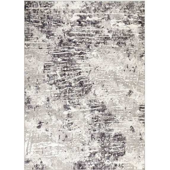 BERTHMEER 5'x7' Modern Area Rugs on Clearance Abstract Rugs for Living Room Neutral Gray Rugs Bedroom Contemporary Rugs Machine Washable non-slip