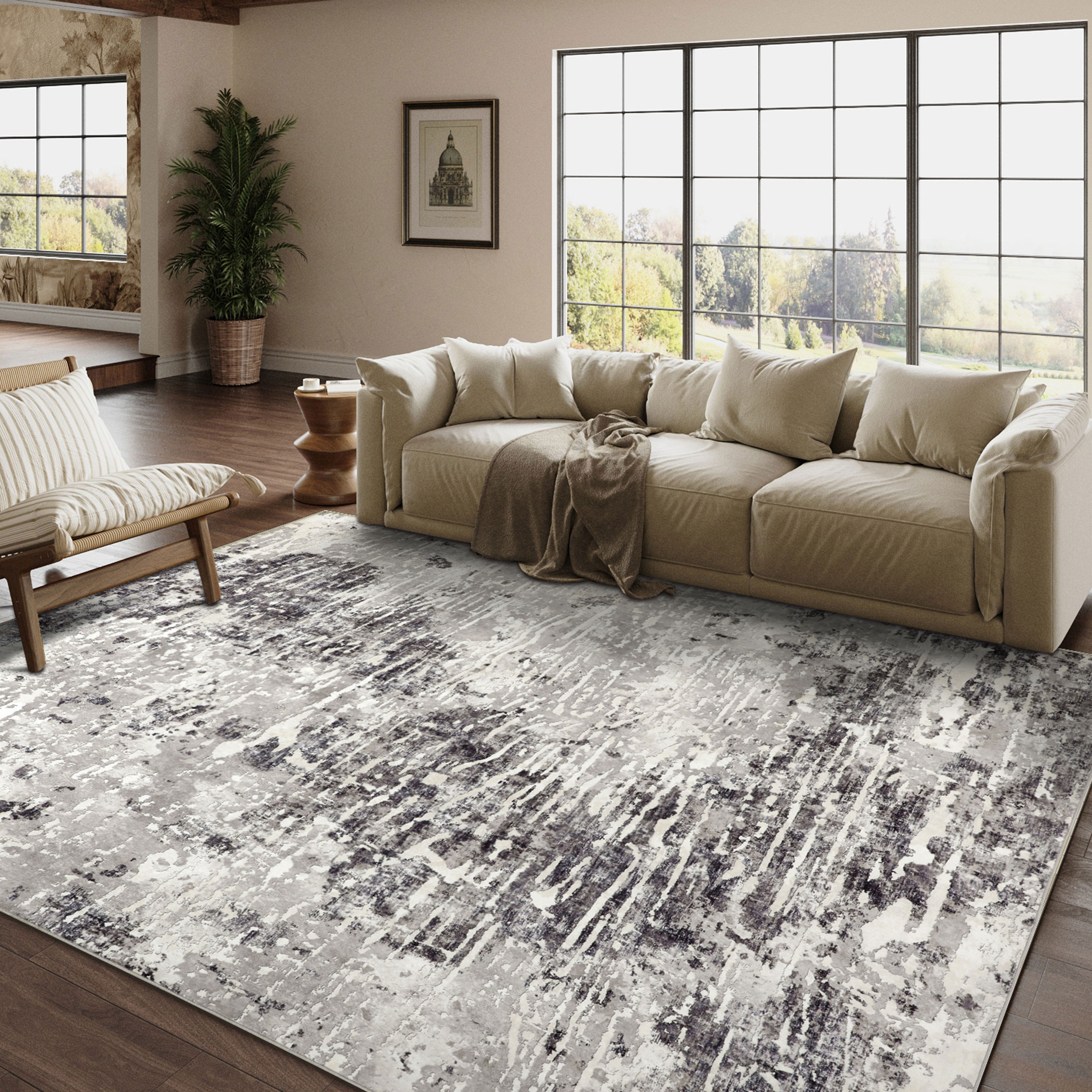 BERTHMEER 5'x7' Modern Area Rugs on Clearance Abstract Rugs for Living ...