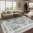 thumbnail image 1 of BERTHMEER 5'x7' Persian Area Rugs for Living Room Gray Rugs Kitchen Bedroom Office Farmhouse Vintage Retro Distressed Oriental Rugs Machine Washable non-slip, 1 of 9