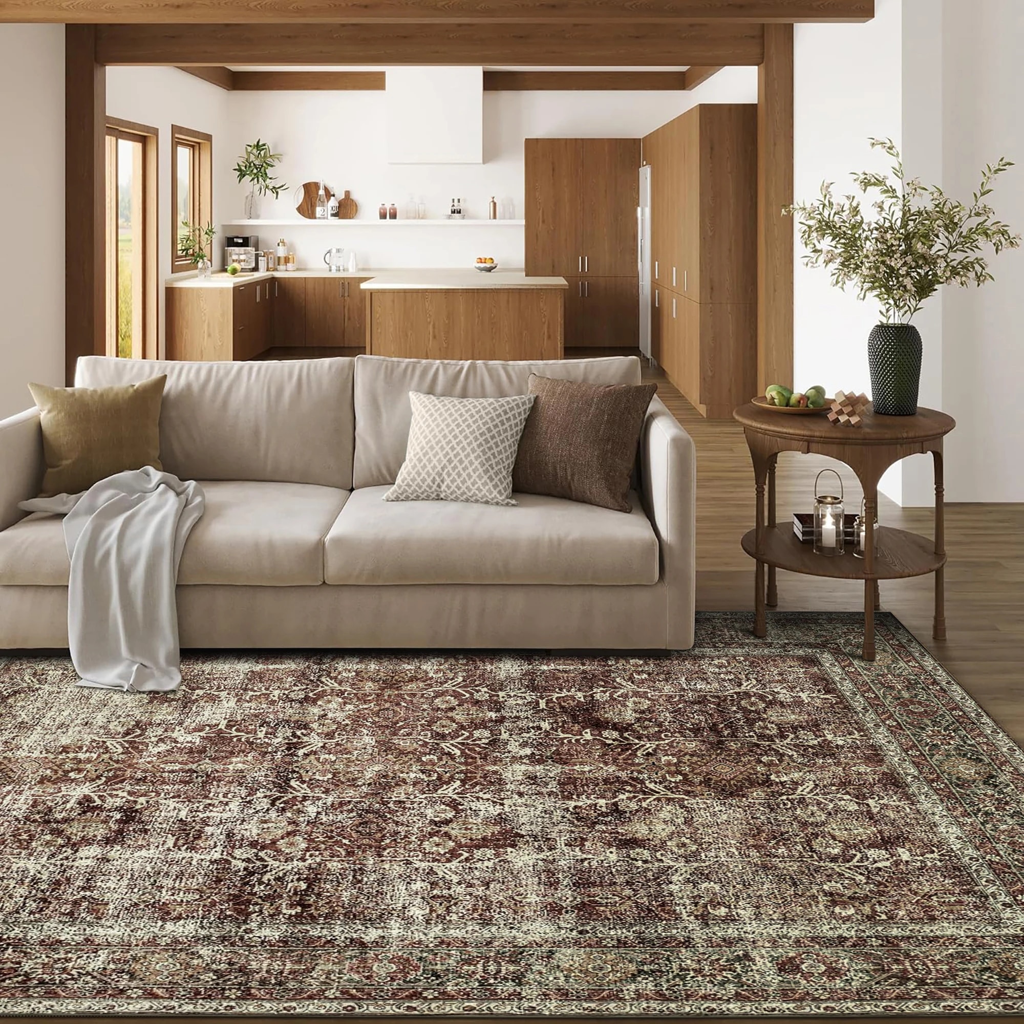 Loloi II Skye Oriental Sea / Rust Area Rug