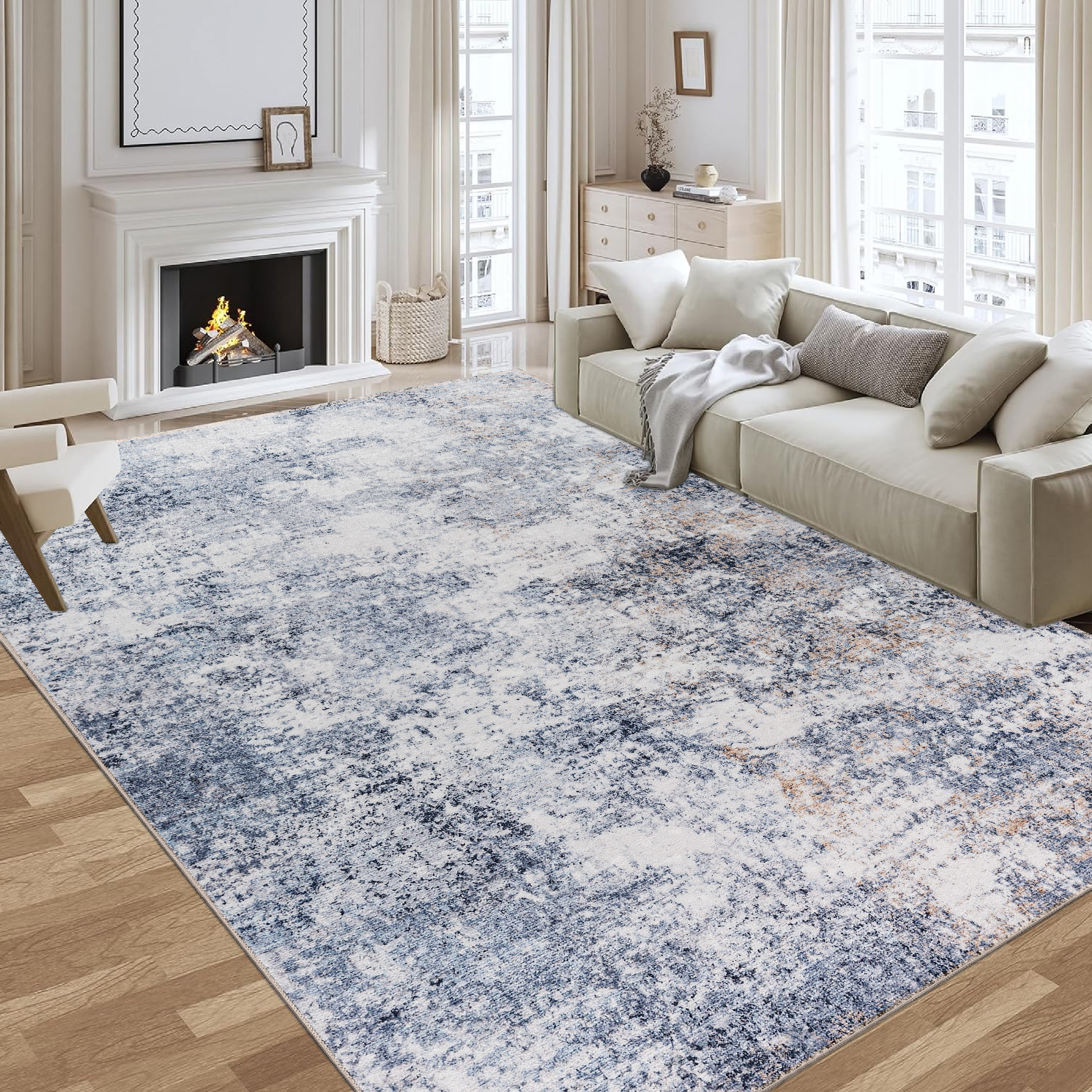 BERTHMEER 5'x7' Washable Area Rugs for Living Room Bedroom Dining Room