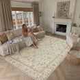 thumbnail image 1 of BERTHMEER 6'×9' Area Rugs for Living Room Bedroom Beige Machine Washable Non Slip Vintage Oriental Dining Room Dorm Playroom Traditional Distressed Carpets, 1 of 8