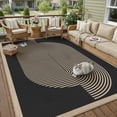 thumbnail image 1 of BERTHMEER 6'x9' Large Easy Jute Area Rugs for Living Room, Washable Patio Rugs Indoor Outdoor Carpet for Farmhouse Office Neutral Geometric Non Slip Beige Rugs for Bedroom Dining Room, 1 of 7