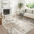 thumbnail image 1 of BERTHMEER 6'x9' Abstract Area Rugs for Living Room Bedroom Dining Room Modern Machine Washable Non-Slip Throw Rugs Soft Distressed Indoor Carpet,Brown&Gray, 1 of 8