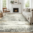 thumbnail image 1 of BERTHMEER 6'x9' Abstract Area Rugs for Living Room Bedroom Dining Room Modern Machine Washable non-slip Rugs, Gray and Golden, 1 of 8