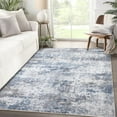 thumbnail image 1 of BERTHMEER 6'x9' Area Rug for Living Room,Modern Washable Rug Indoor Non-Slip Rugs for Kitchen Bedroom Dining Room,Blue&Gray, 1 of 8