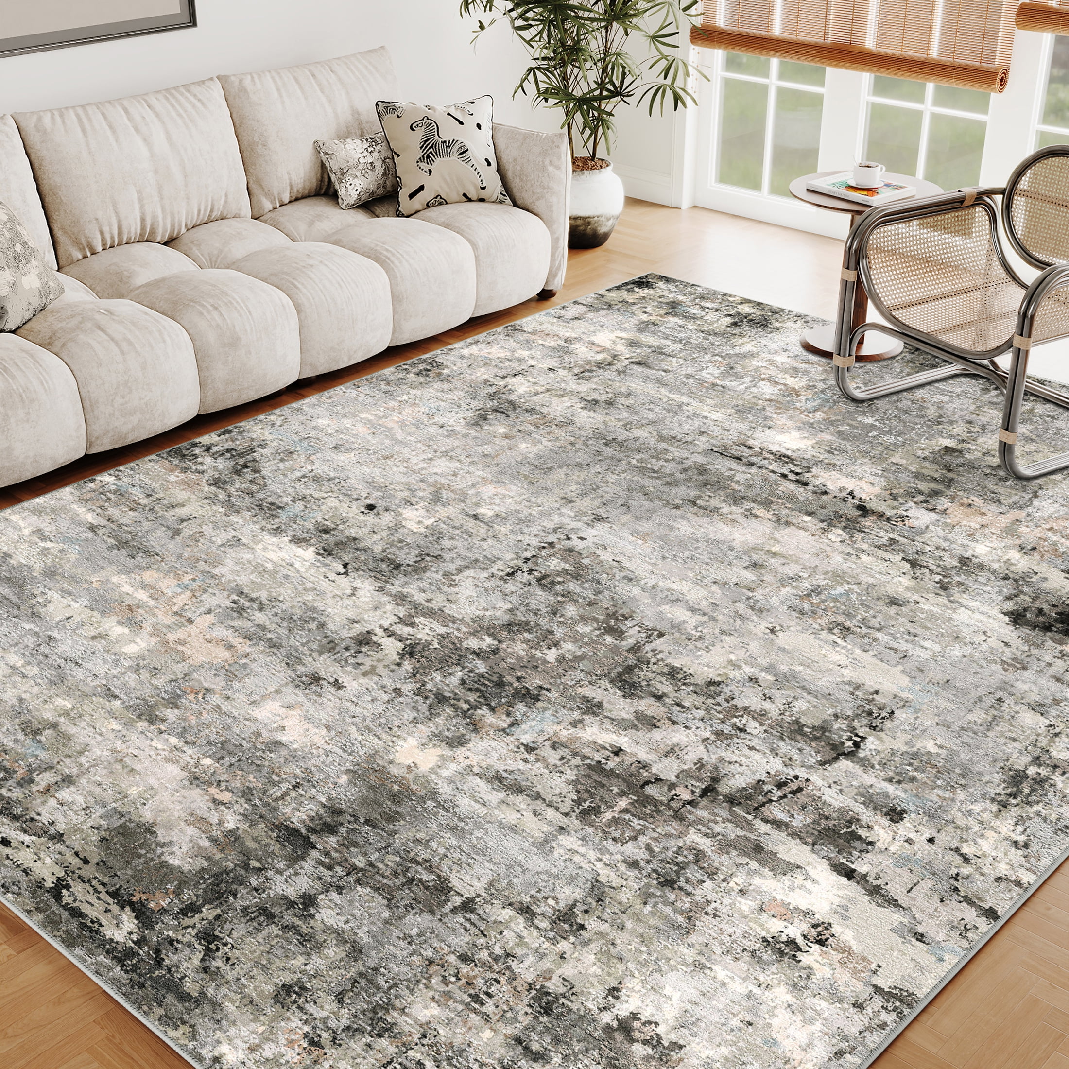 BERTHMEER 6'x9' Area Rugs for Living Room Large Abstract Bedroom Dining ...