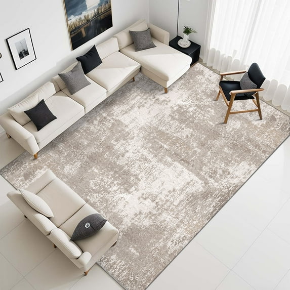 BERTHMEER 6'x9' Area Rugs for Living Room,Machine Washable Indoor Non Slip Rugs for Kitchen Bedroom Dining Room,Brown