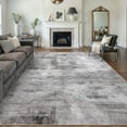 thumbnail image 1 of BERTHMEER 6'x9' Gray Area Rugs for Living Room Bedroom Dining Room Farmhouse Gray Abstract Rugs Contemporary Rugs Machine Washable non-slip, 1 of 8