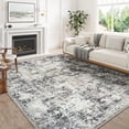 thumbnail image 1 of BERTHMEER 6'x9' Modern Area Rug for Living Room Bedroom Dining Room Washable Non-Slip Abstract 3D Textured Hard Rugs, Gray, 1 of 6