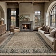 thumbnail image 1 of BERTHMEER 6'x9' Vintage Area Rugs for Living Room Brown and Green Rugs for Bedroom Kitchen Non Slip Washable Carpets Office Farmhouse Dorm Dining Room Oriental Traditional Distressed Rugs, 1 of 9