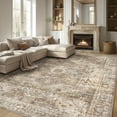 thumbnail image 1 of BERTHMEER 6'x9' Vintage Area Rugs for Living Room Bedroom Dining Room Washable Rugs Non-slip, Gold Brown, 1 of 4