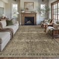 thumbnail image 1 of BERTHMEER 6'x9' Washable Area Rugs for Living Room Bedroom Kitchen Rugs Non Slip Brown Vintage Traditional Dorm Office Dining Room Farmhouse Oriental Distressed Rugs, 1 of 5