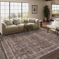 thumbnail image 1 of BERTHMEER 6'x9' Washable Area Rugs for Living Room Bedroom Kitchen Rugs Non Slip Vintage Traditional Office Dining Room Farmhouse Oriental Distressed Rugs,Red Brown, 1 of 7