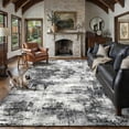 thumbnail image 1 of BERTHMEER 6'x9' Washable Area Rugs for Living Room Bedroom Kitchen Rugs Non Slip Black Neutral Dorm Office Dining Room Farmhouse Modern Abstract Rugs, 1 of 6
