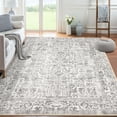 BERTHMEER 6'x9' Vintage Oriental Rug, Washable, Nonslip, for Living