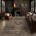 thumbnail image 1 of BERTHMEER 6x9 Washable Area Rugs for Living Room Vintage Dark Brown Bedroom Dining Room Carpets Non-Slip Soft Low Pile Traditional Distressed Oriental Indoor Throw Rug for Office Cloakroom, 1 of 7