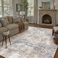 thumbnail image 1 of BERTHMEER 8'x10' Abstract Area Rugs for Living Room Bedroom Dining Room Office Farmhouse Distressed Machine Washable Non-slip, Blue, 1 of 7