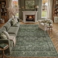 thumbnail image 1 of BERTHMEER 8'x10' Area Rugs for Living Room Bedroom Dining Room Office Oriental Vintage Farmhouse Machine Washable Non-slip Traditional Distressed Large Rugs Carpets, Green, 1 of 9