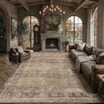 thumbnail image 1 of BERTHMEER 8'x10' Area Rugs for Living Room Bedroom Office Dining Room Farmhouse Large Brown Rugs Vintage Oriental Traditional Distressed Non Slip Washable Rugs Carpets, 1 of 8