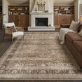 thumbnail image 1 of BERTHMEER 8'x10' Area Rugs for Living Room Bedroom Office Dining Room Farmhouse Oriental Rugs Non Slip Traditional Vintage Distressed Rugs Carpets,Brown, 1 of 6