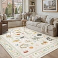 thumbnail image 1 of BERTHMEER 8'x10' Area Rugs for Living Room Large Beige Modern Cat Pattern Rugs for Bedroom Office Machine Washable Farmhouse Dining Room Rugs Non Slip Contemporary Floral Carpets, 1 of 8