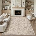 thumbnail image 1 of BERTHMEER 8'x10' Area Rugs for Living Room Large Vintage Beige Carpets for Bedroom Office Machine Washable Farmhouse Dining Room Oriental Rugs Non Slip Traditional Distressed Rugs, 1 of 11