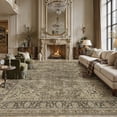 thumbnail image 1 of BERTHMEER 8'x10' Area Rugs for Living Room Large Vintage Brown Carpets for Bedroom Office Machine Washable Farmhouse Dining Room Oriental Rugs Non Slip Traditional Distressed Rugs, 1 of 8