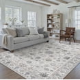 thumbnail image 1 of BERTHMEER 8'x10' Area Rugs for Living Room Large Vintage Gray Carpets for Bedroom Office Machine Washable Farmhouse Dining Room Oriental Rugs Non Slip Traditional Distressed Rugs, 1 of 8