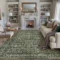 thumbnail image 1 of BERTHMEER 8'x10' Area Rugs for Living Room Large Vintage Green Carpets for Bedroom Office Machine Washable Farmhouse Dining Room Oriental Rugs Non Slip Traditional Distressed Rugs, 1 of 7