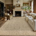 thumbnail image 1 of BERTHMEER 8'x10' Area Rugs for Living Room Office Dining Room Bedroom Farmhouse Oriental Rugs Non Slip Traditional Vintage Oriental Distressed Rugs Carpets,Golden Brown, 1 of 7