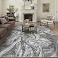 thumbnail image 1 of BERTHMEER 8'x10' Area Rugs Rugs for Living Room Bedroom Office Farmhouse Dining Room Non Slip Large Abstract Washable Contemporary Modern Indoor Rugs,Black Golden, 1 of 8