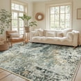thumbnail image 1 of BERTHMEER 8'x10' Area Rugs for Living Room Bedroom Office Dining Room Farmhouse Abstract Modern Non-Slip Colorful Rugs,Green&Golden, 1 of 7