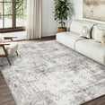 thumbnail image 1 of BERTHMEER 8'x10' Large Area Rugs Modern Abstract Rugs for Living Room Bedroom Dining Room Farmhouse Machine Washable Non-slip, Black Gray, 1 of 1