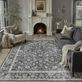 thumbnail image 1 of BERTHMEER 8'x10' Large Black Area Rugs Vintage Oriental Traditional Rugs for Living Room Bedroom Dining Room Farmhouse Machine Washable Non-slip, 1 of 5