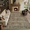 thumbnail image 1 of BERTHMEER 8'x10' Washable Area Rugs for Living Room Bedroom Rugs Distressed Vintage Oriental Traditional Print Beige Rug for Dining Room Farmhouse Non-Silp Stain Resistant Carpet, Brown, 1 of 6