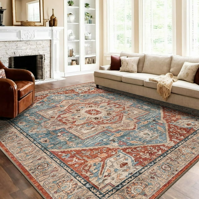 BERTHMEER 9'x12' Area Rugs Large Washable Rugs for Living Room Bedroom ...