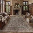 thumbnail image 1 of BERTHMEER 9'x12' Area Rugs for Living Room Bedroom Kitchen Entrance Traditional Rugs Vintage Non Slip Washable Dorm Office Oriental Dining Room Throw Rugs,Navy Blue, 1 of 8
