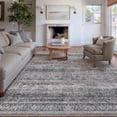 thumbnail image 1 of BERTHMEER 9'x12' Area Rugs for Living Room Bedroom Purple Vintage Non Slip Washable Large Farmhouse Office Dining Room Oriental Traditional Distressed Carpets, 1 of 8