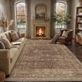 thumbnail image 1 of BERTHMEER 9'x12' Area Rugs for Living Room Rugs for Bedroom Brown Vintage Non Slip Washable Large Farmhouse Office Dining Room Oriental Traditional Distressed Carpets, 1 of 8