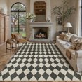 thumbnail image 1 of BERTHMEER 9'x12' Easy Jute Area Rugs for Living Room Modern Checkered Indoor/Outdoor Rugs for Patio Farmhouse Geometric Contemporary Washable Non Slip Large Rugs Carpets, Black, 1 of 6